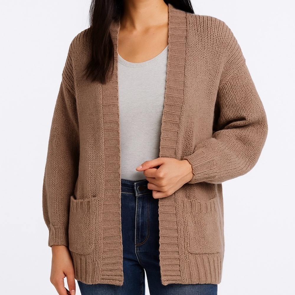 American Eagle Outfitters Tan Cardigan Sweater